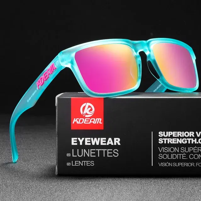 Unisex Polarized Sunglasses with Red Mirror Lenses 2