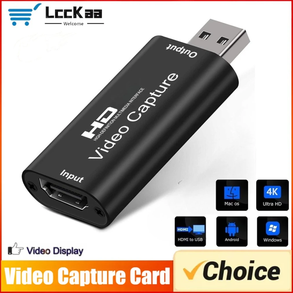 HDMI-kompatible USB-Videoaufnahmekarte 1080P USB 2.0 Game Grabber Box 2