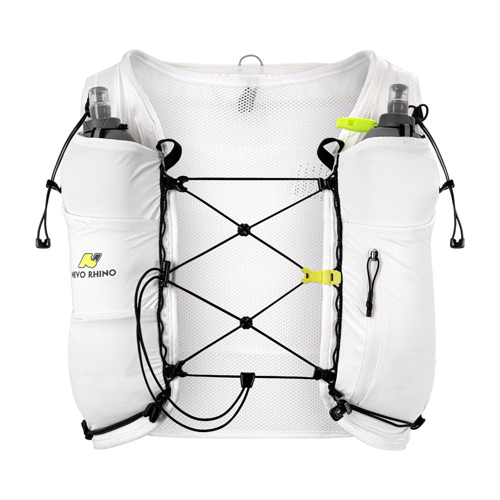 Lightweight White Running Vest Reflective Phone Holder Features