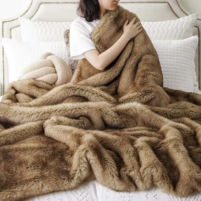 Faux Fur Throw Blanket 1