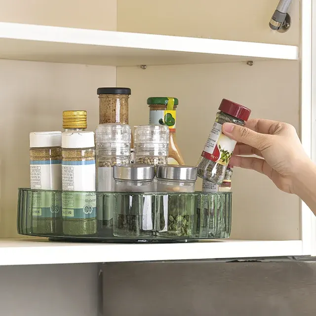 360 ° Drehbarer Lazy Susan Kühlschrank-Organizer Transparenter Drehständer 2