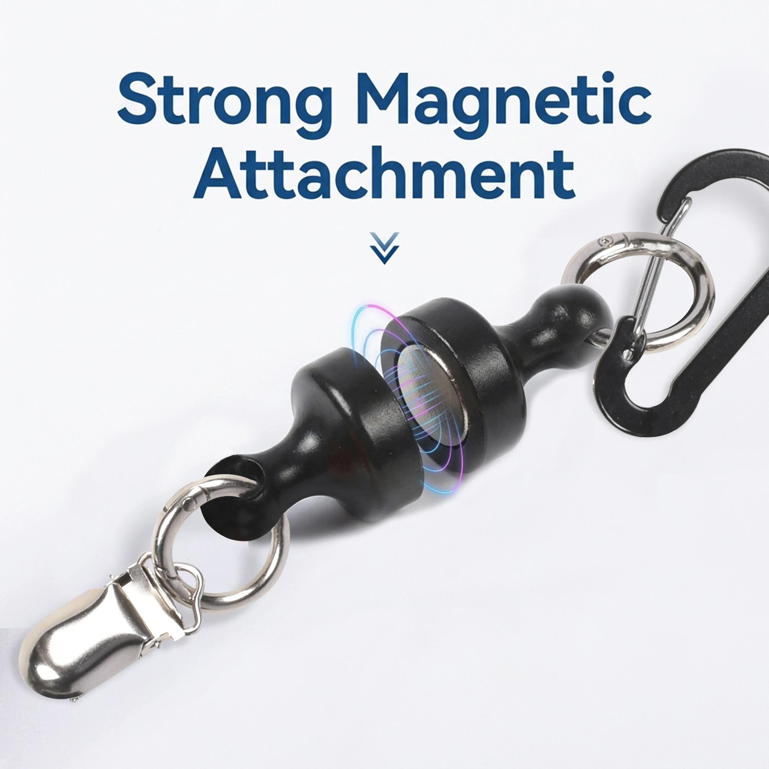Golf Magnetischer Schnellverschluss-Halter Robuster Metall-Karabinerhaken für Golf-Abdeckung Putter-Halter 3