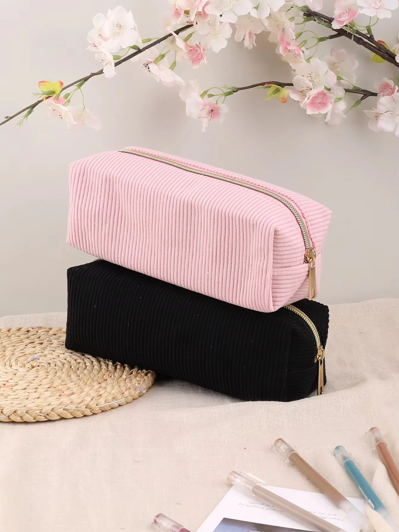 Durable Solid Color Pencil Case