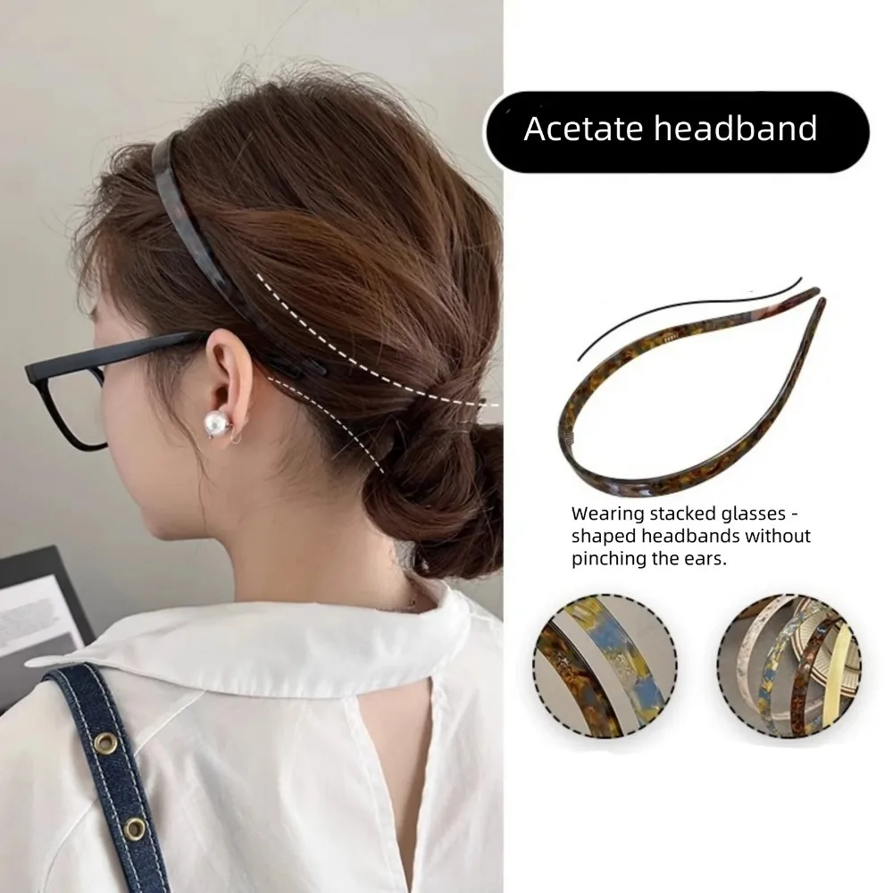 Damen-Haarschmuck mit Nicht Klemmende Ohrknochen Essigsäure-Stirnband Stirnband High-End-Haarband 3