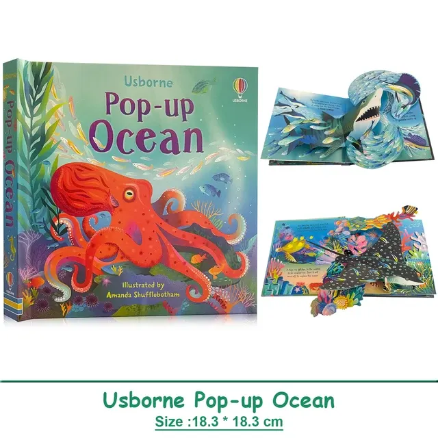 Usborne Pop-Up Ocean 3D Flap Picture Book for Kids 2