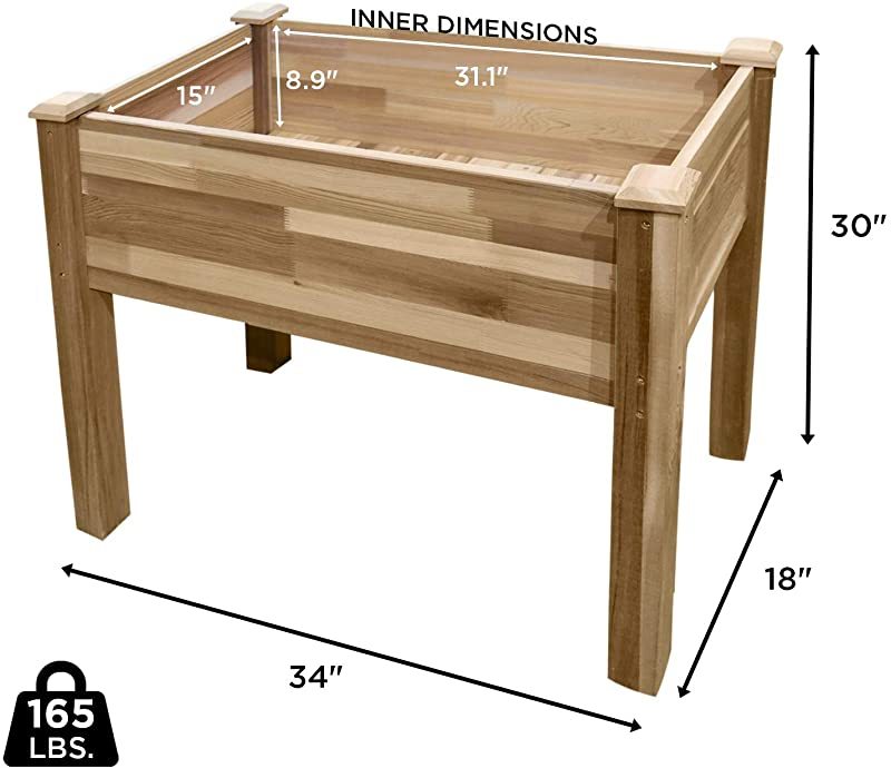 Großes Hochbeet aus Holz vertikal 2