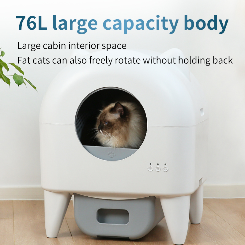 Fully Automatic Cat Litter Box Enclosed Smart Toilet 4