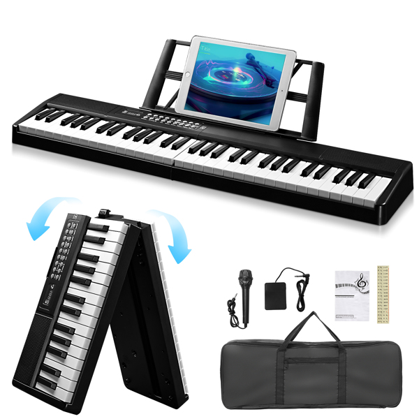 61 Key Half Hammer Keyboard Portable And Foldable