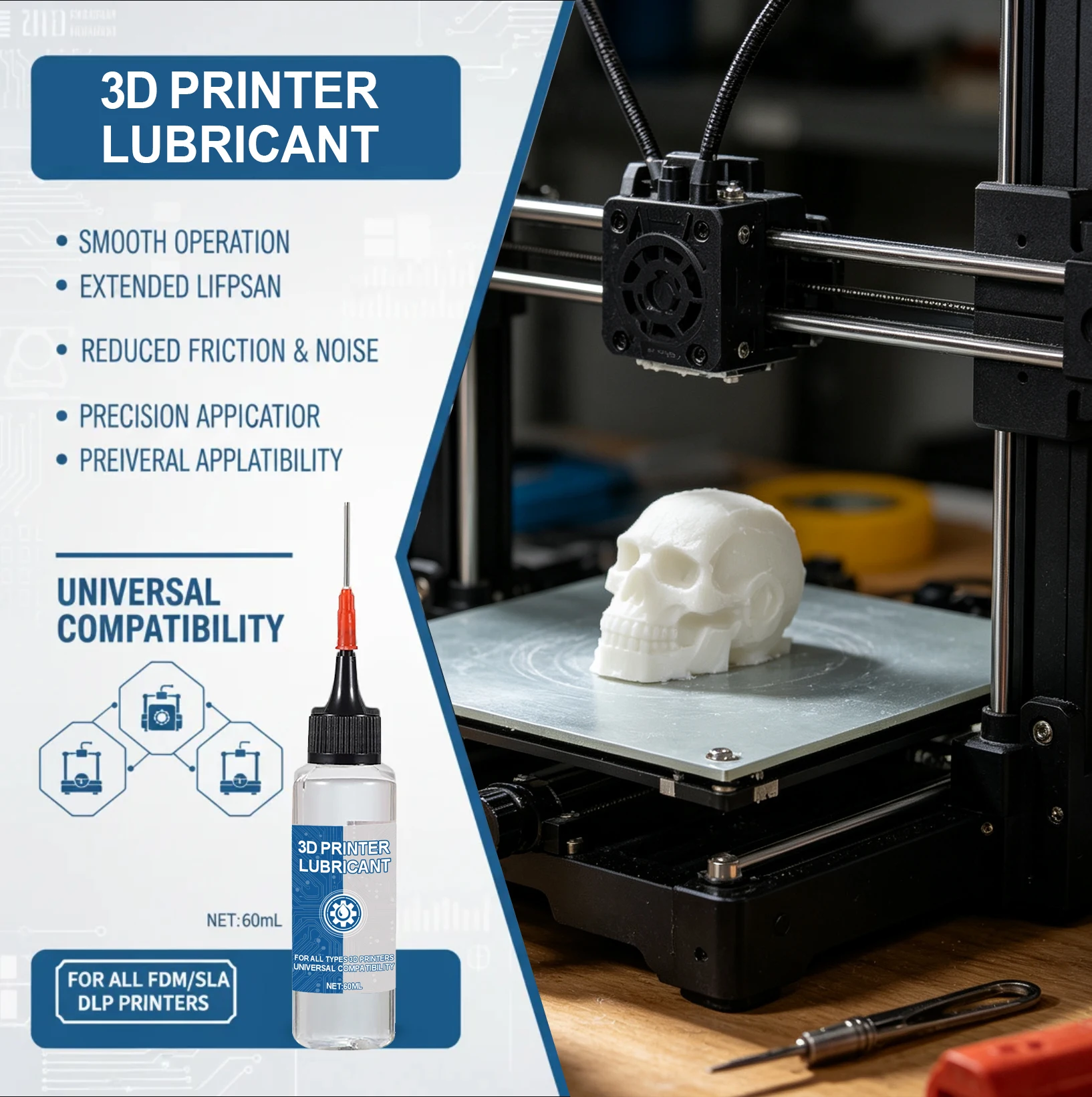 60ml Universelles 3D-Drucker-Schmieröl für Creality Ender 3 V2 3