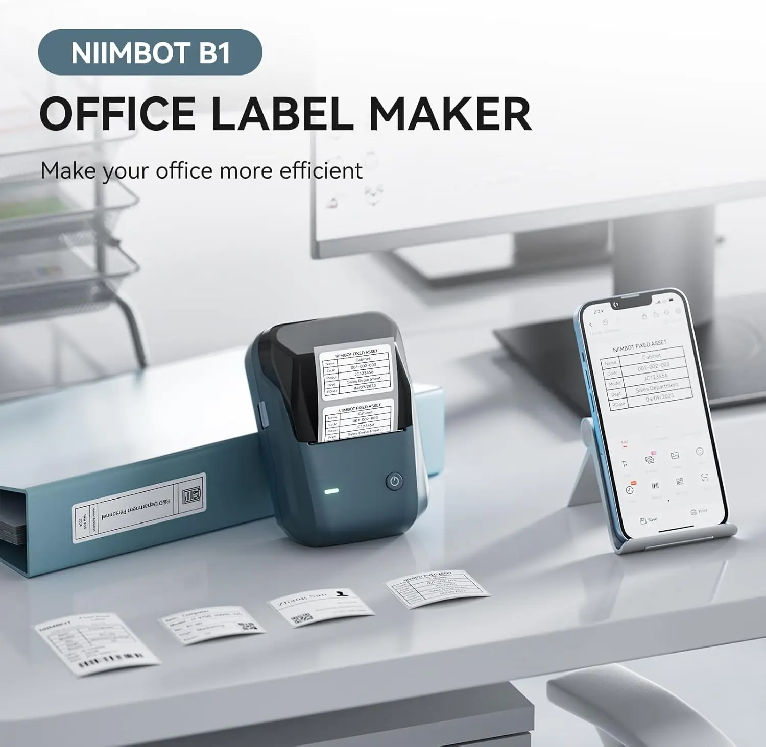 Niimbot B1 Mini-Etikett-Thermodrucker Tragbare Selbstklebende Bluetooth-Maker-Maschine für Runde 2