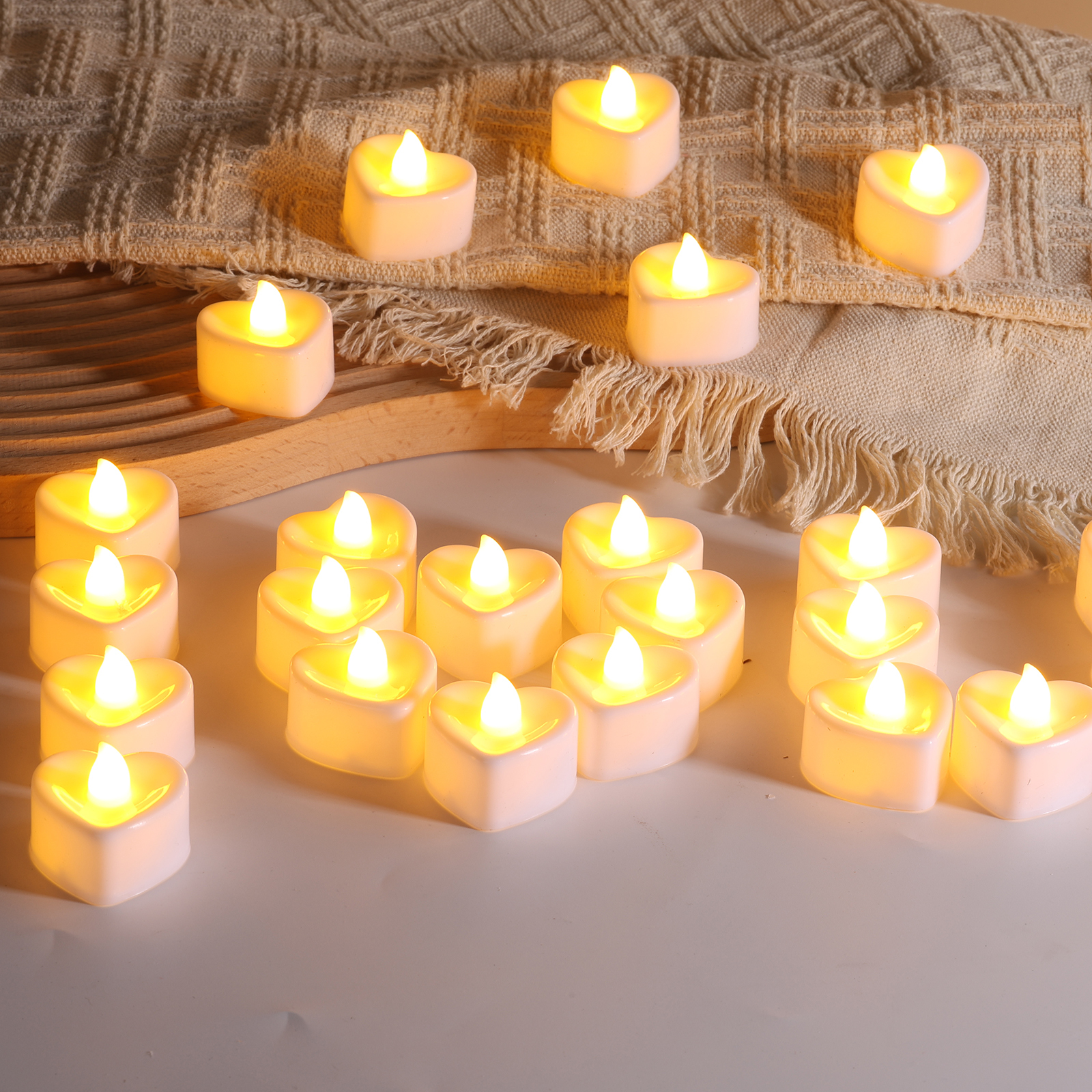 Matti's Wedding Decoration 3D Real Flame Warm Light