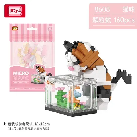 Cartoon Cat Building Block Set for Kids