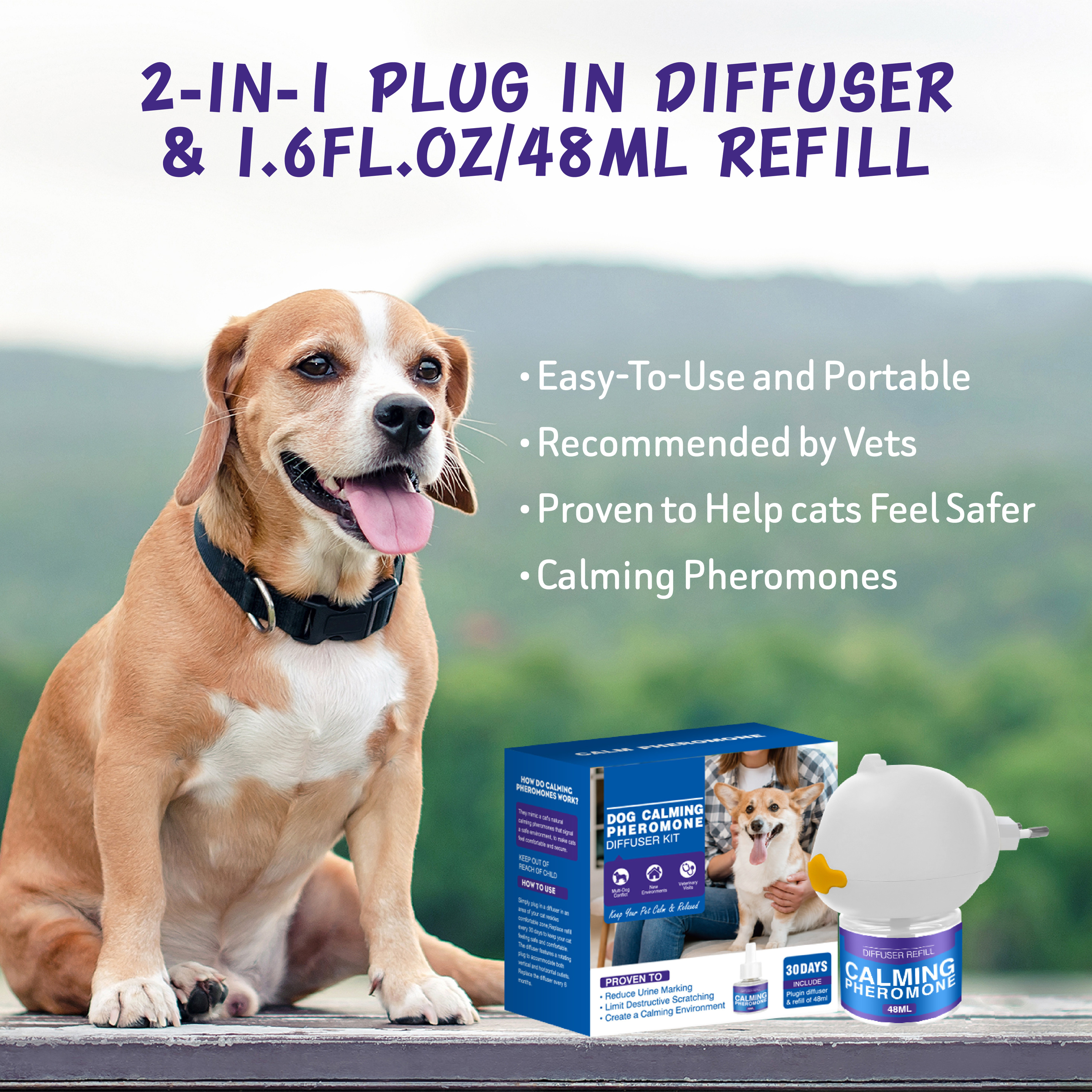 Pheromon Steckdosen-Diffuser für Hunde 4