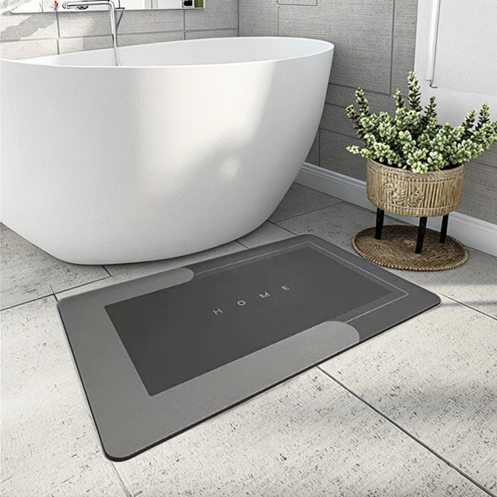 Diatomite Bath Shower Mats Water Absorbent Multipurpose Non 3