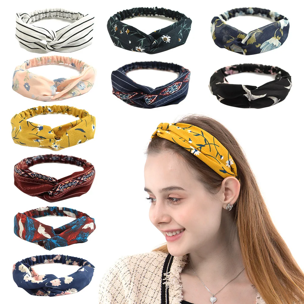 Mode Frauen Mädchen Sommer Böhmischen Haar Bands Drucken 3
