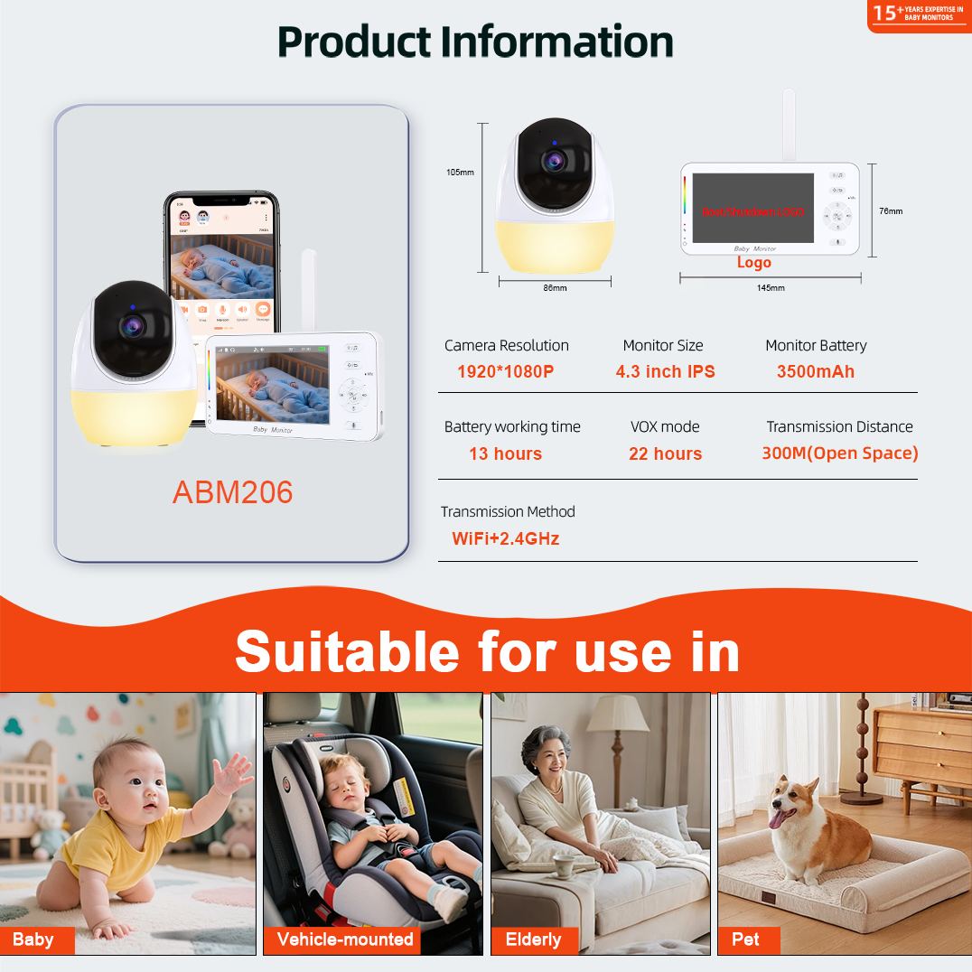 Digital Baby Monitor with Two Cameras 4