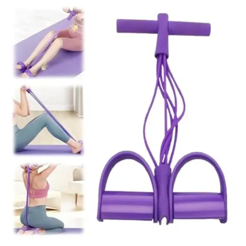 6-Röhren-elastische Yoga-Widerstandsbänder Ganzkörpertraining Bauch-Taille Arm Bein-Schlankheits-Stretch Langlebige Fitnessgeräte