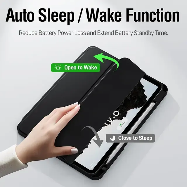 Magnetic flip tablet cover with stylus slot 2