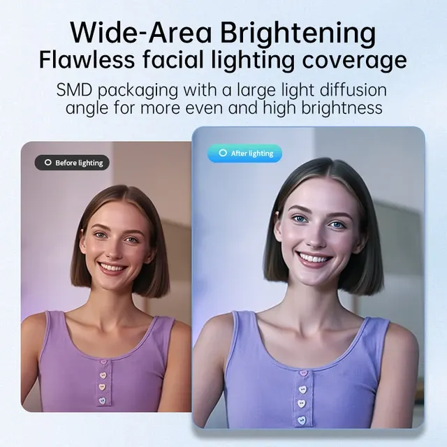 Adjustable Portable Selfie LED Light Mobile Phone Magnetic 2