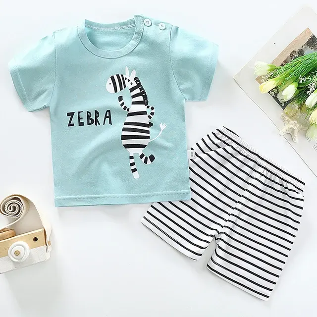 Kids Zebra Print Cotton Summer Set 2