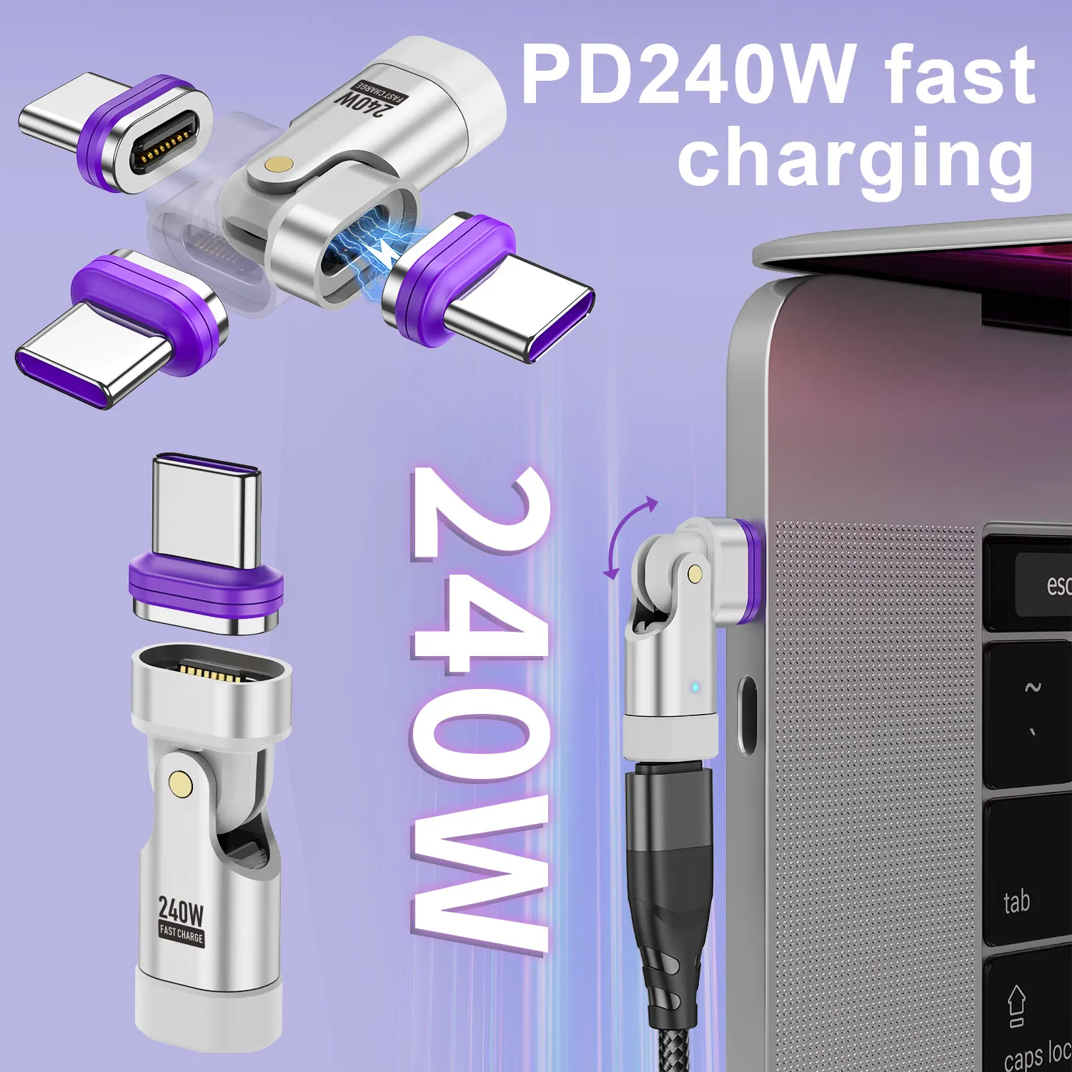 Magnetischer USB-C-Schnellladeadapter 240 W