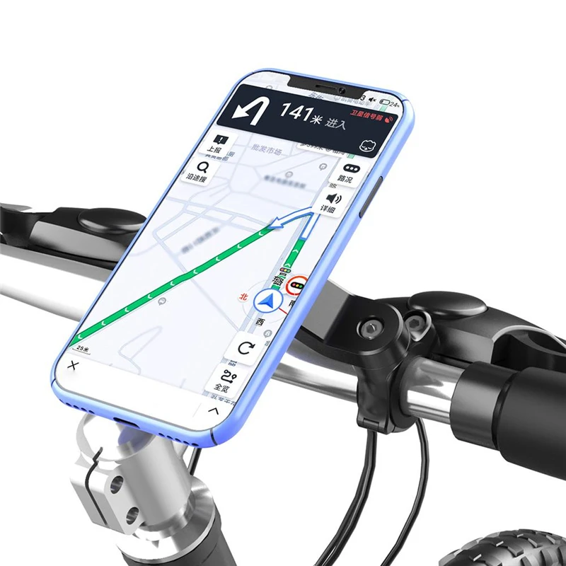 Fahrrad- und Motorrad-Handyhalterung mit Stoßdämpfer Vibrationsdämpfer Selbstverriegelung Anti-Shake-Funktion 3