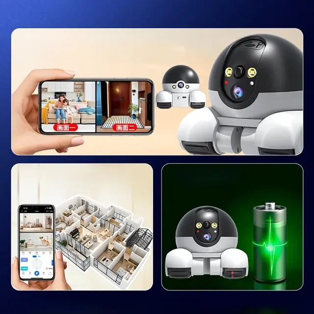 Haustier-Kamera-Roboter Begleiter-Monitor WLAN-Roboter APP-Fernbedienung für Hunde Katzen Babymonitor 3