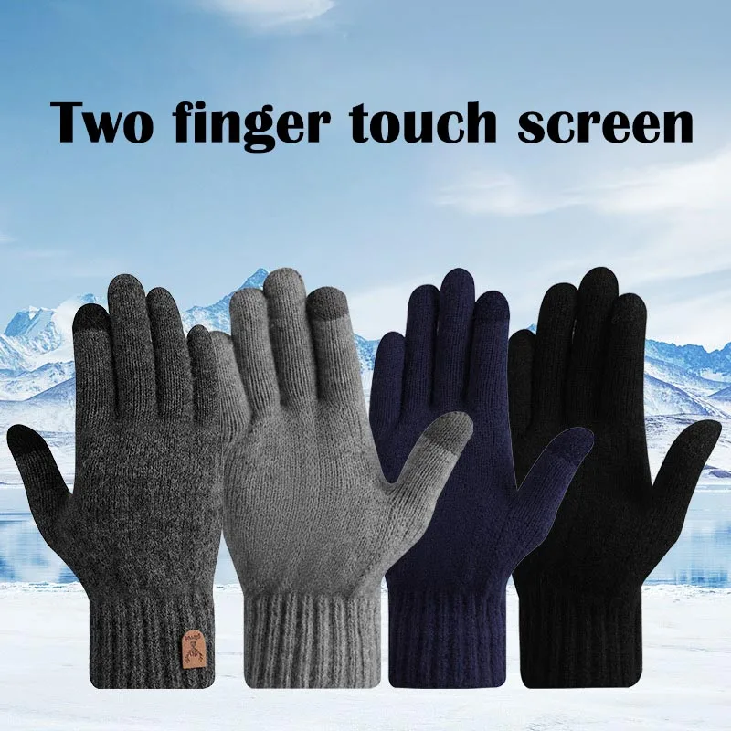 Neue Warme Herrenhandschuhe für den Winter-Touchscreen Plus Samtverdickte 4