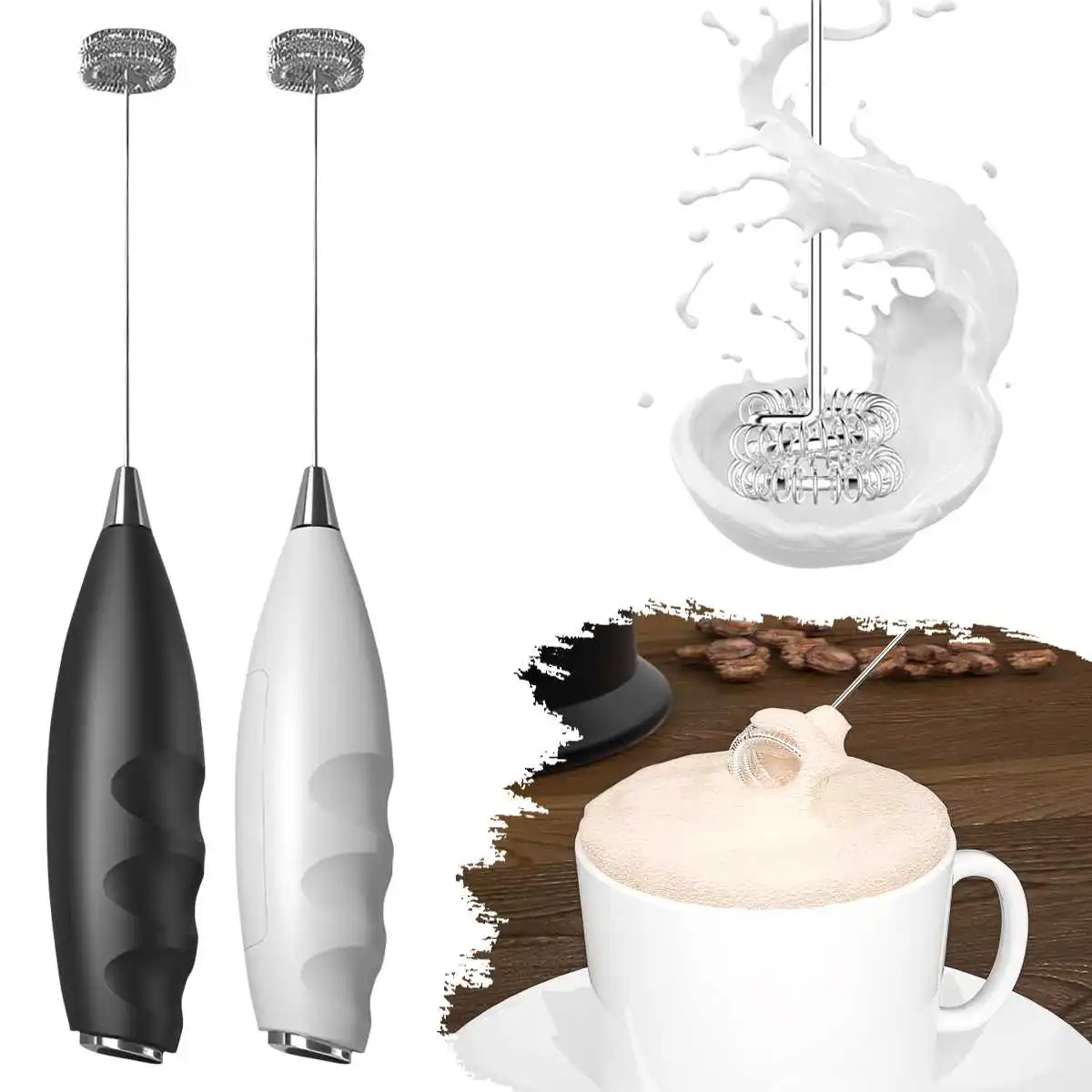 Handlicher Milchaufschäumer 300mAh Kabelloser Elektrischer Mixer Getränkemixer Geeignet