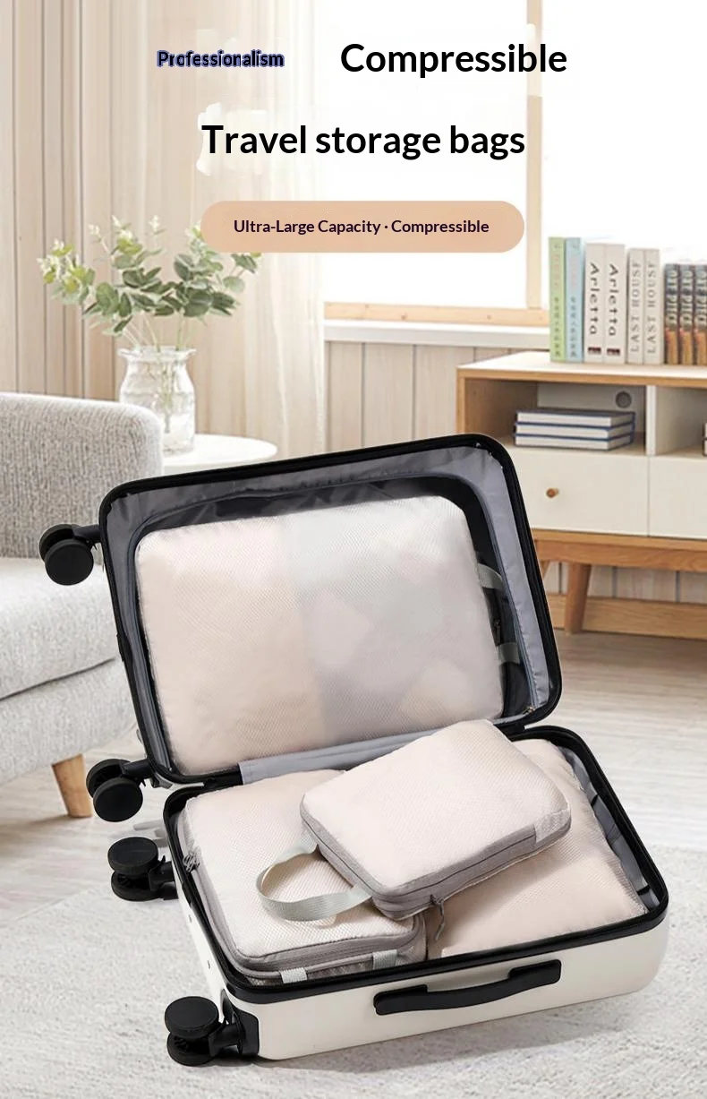 Homefish 4-teiliges Set Komprimierbarer Reise-Organizer-Taschen Vertikal Wasserdicht Multifunktional 3