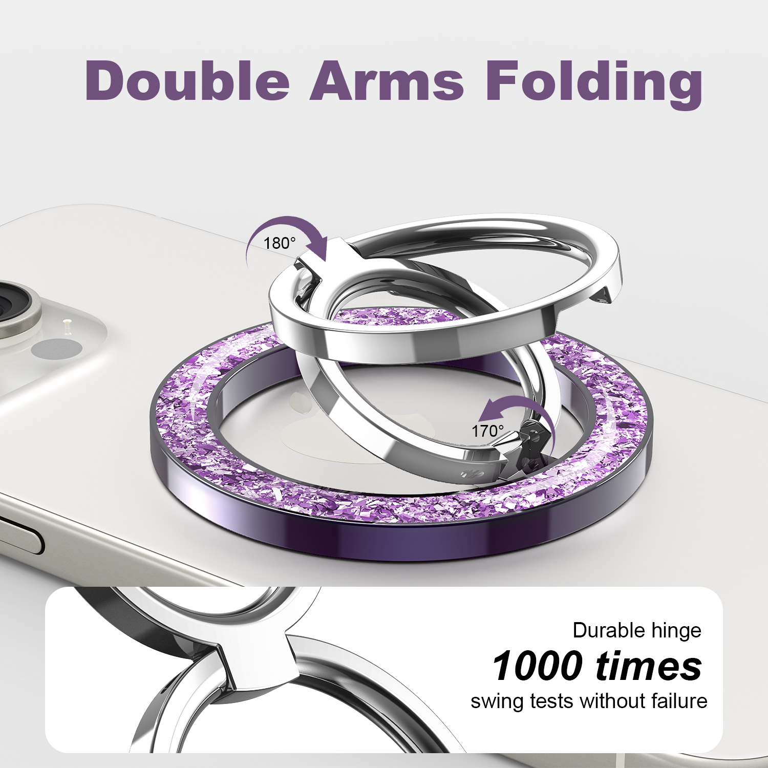 Magnetic Folding Ring Buckled Mobile Phone Grip Holder 3