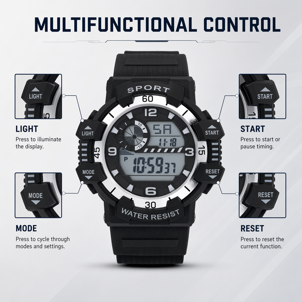 NT-625 Sport Digital Watch For Outdoor Men Water 3