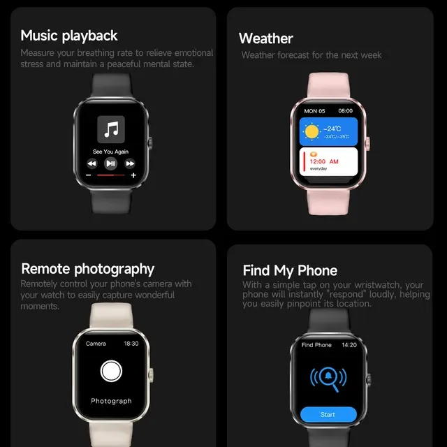 Waterproof Fitness Smartwatch with Call Function 4