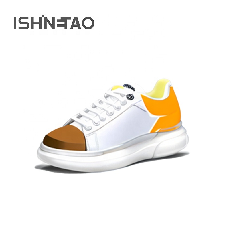 Ladies PU Platform White Sneakers Fashionable Casual Walking 2