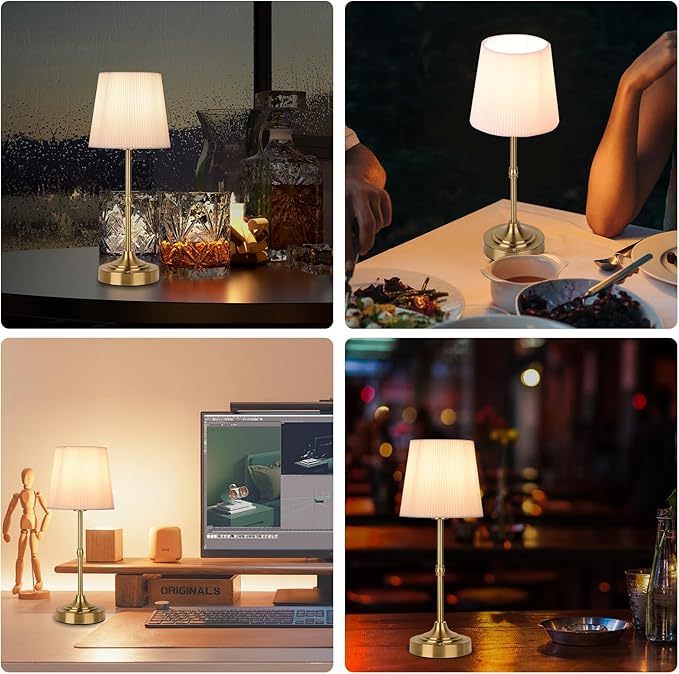Cordless Fabric Shade Table Lamp 4