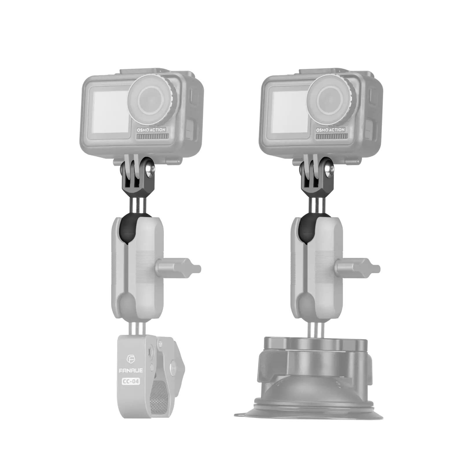 FANAUE 1-Zoll-Kugelkopf-Adapter aus Aluminiumlegierung für Go Pro 10 3