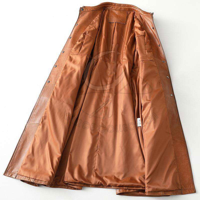 Women's Winter Faux Leather Trench Coat 3