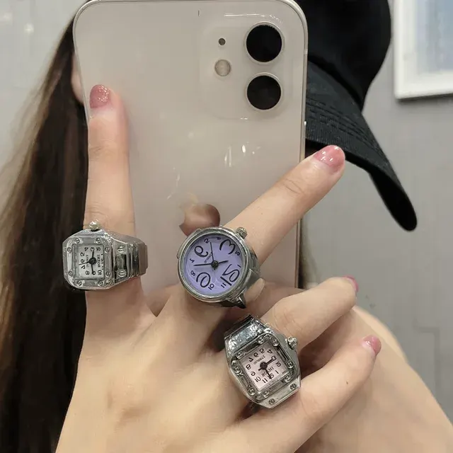 Ring Uhr Neue Heiße Verkauf Kreative Legierung Shell 3