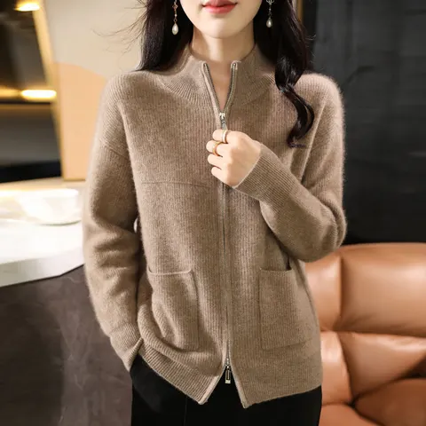 Half-Turtleneck Knit Sweater