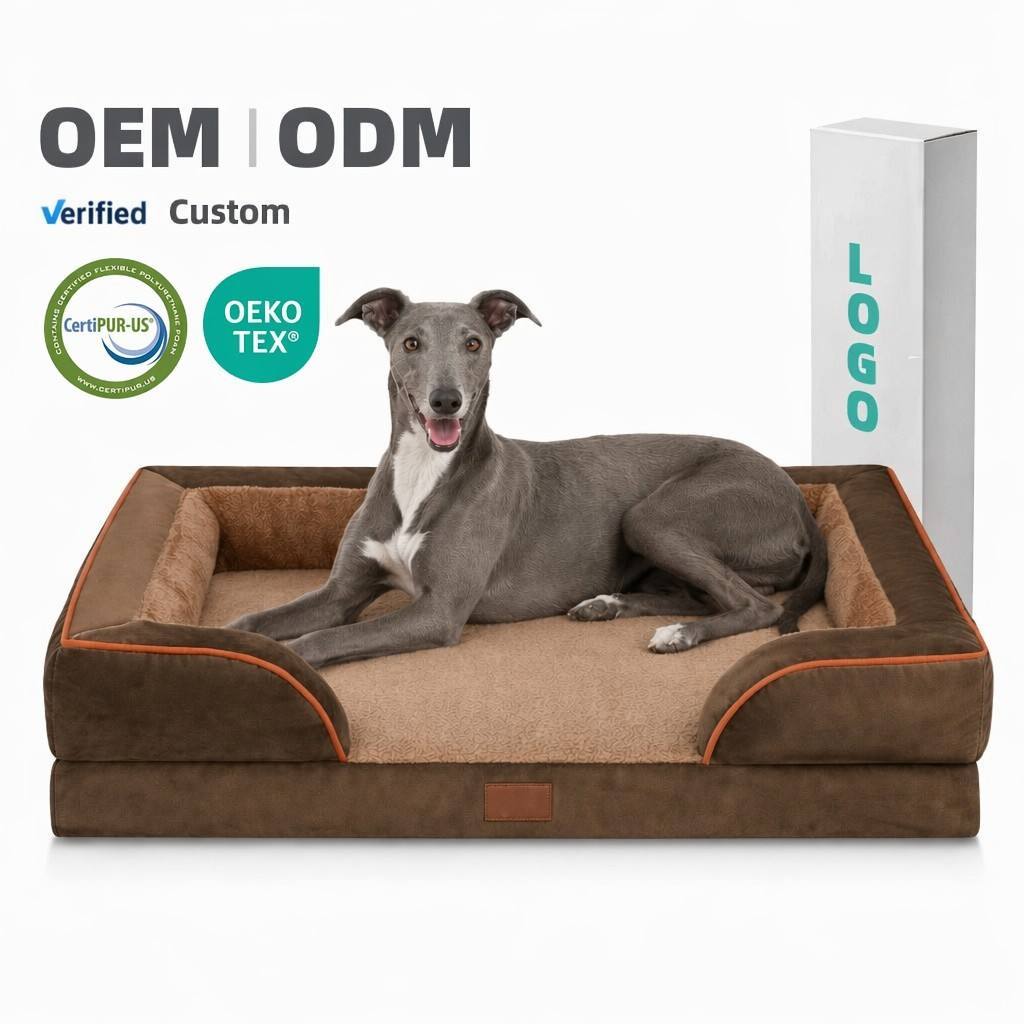 Luxuriöses orthopädisches Hundebett, rutschfest