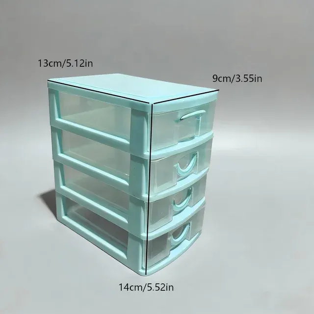 Four-Tier Drawer Jewelry Box with Rhinestones 3