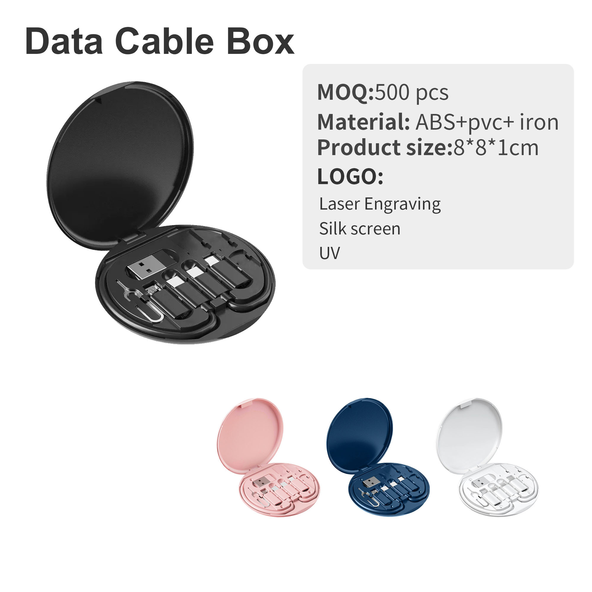 Travel Cable Organizer Box with Mirror 2