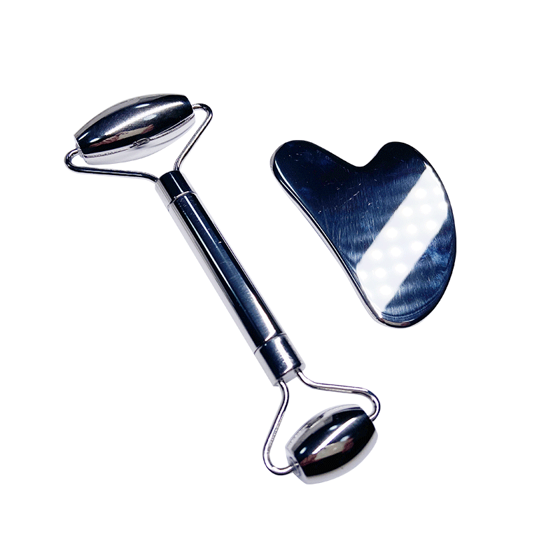 Stainless Steel Roller Gua Sha Set Anti-Aging Facial 4