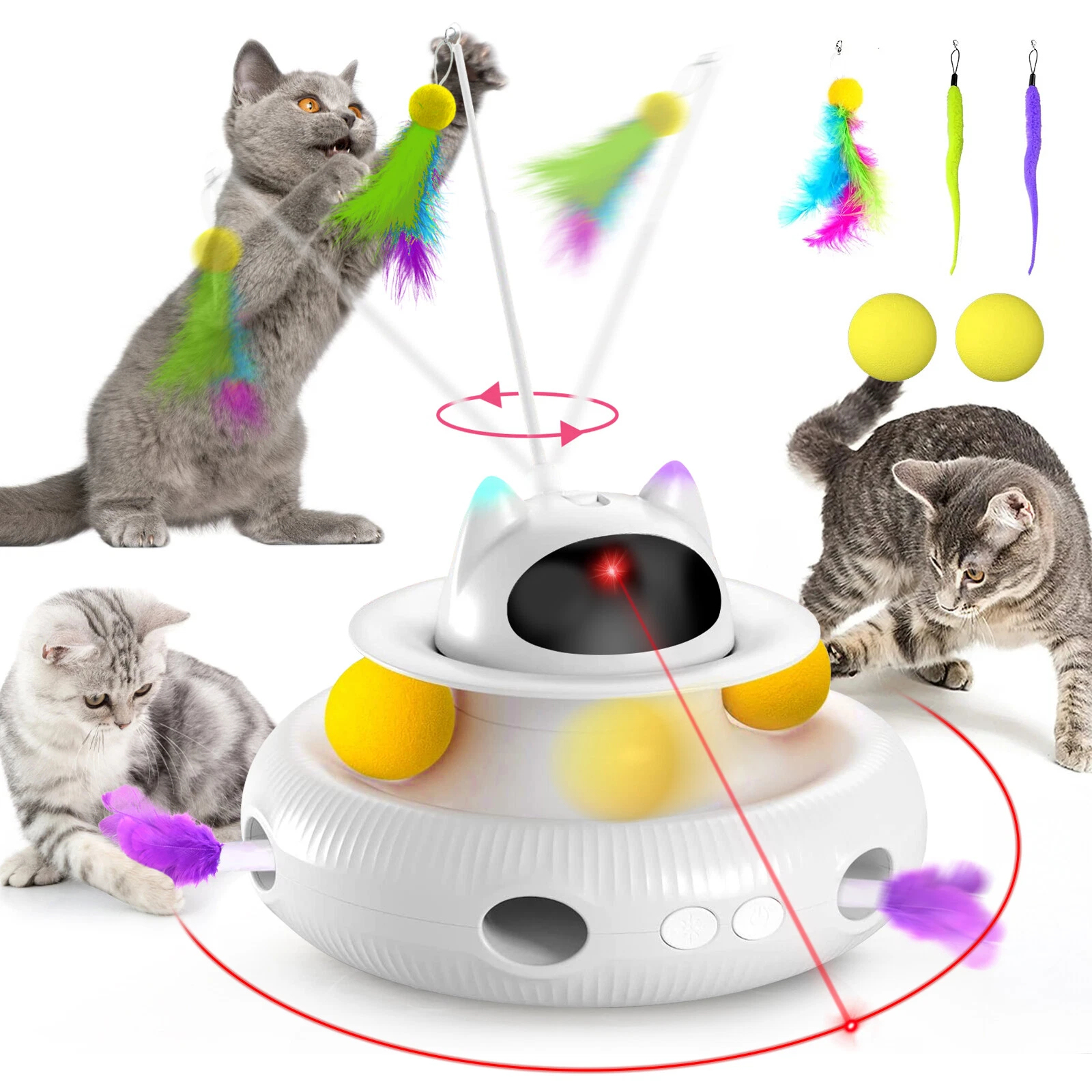 4 in 1 Interactive Cat Toy Automatic USB
