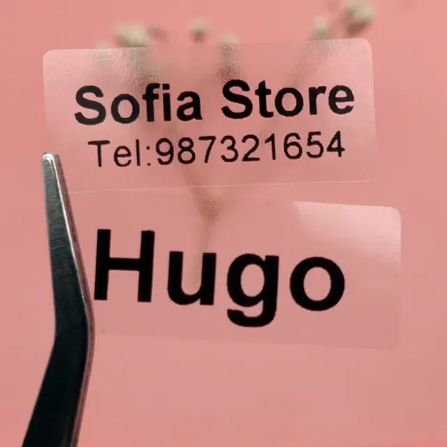 120 transparente personalisierte Namensaufkleber 2