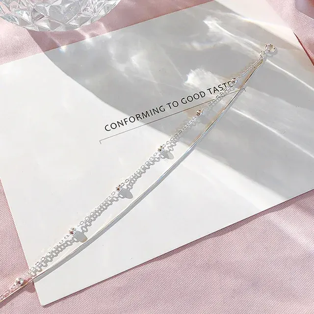 Double-Layer Lucky Sterling Silver Bracelet 4