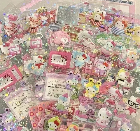 Die-Cut Hello Kitty Rilakkuma Laser Stickers