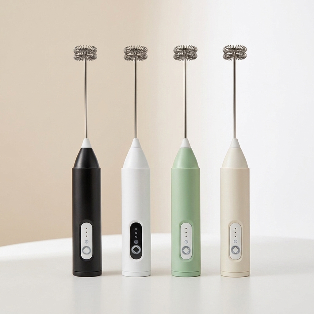 Rechargeable Milk Frother Coffee Handheld High Power Speed