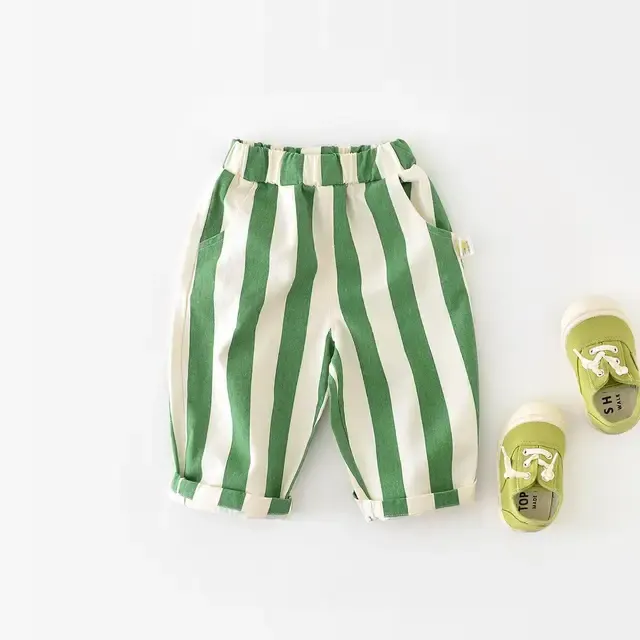 Frühling Junge Mädchen Kinder Lose Gestreifte Freizeit Hose 4