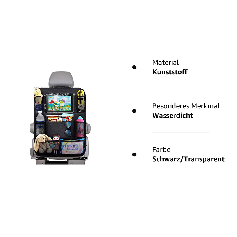 Oxford Car Back Seat Organizer with Touchscreen Pocket 4